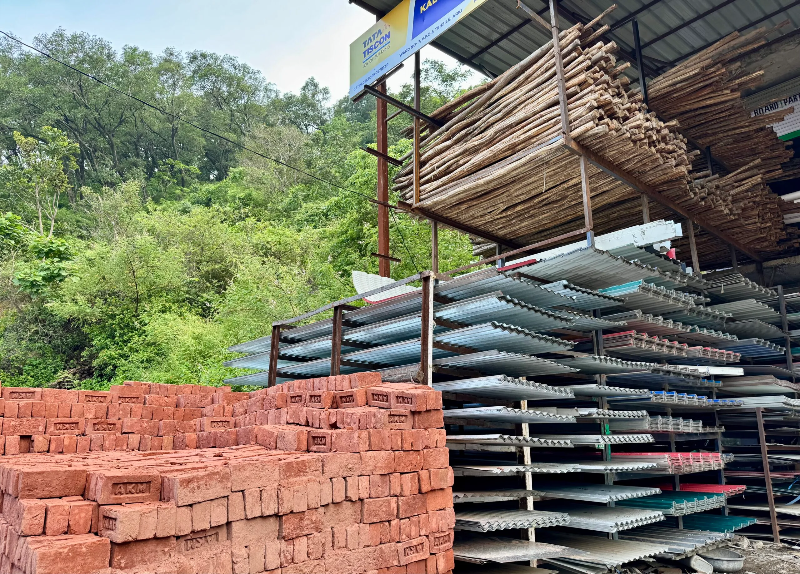 A range of construction and building materials in stock