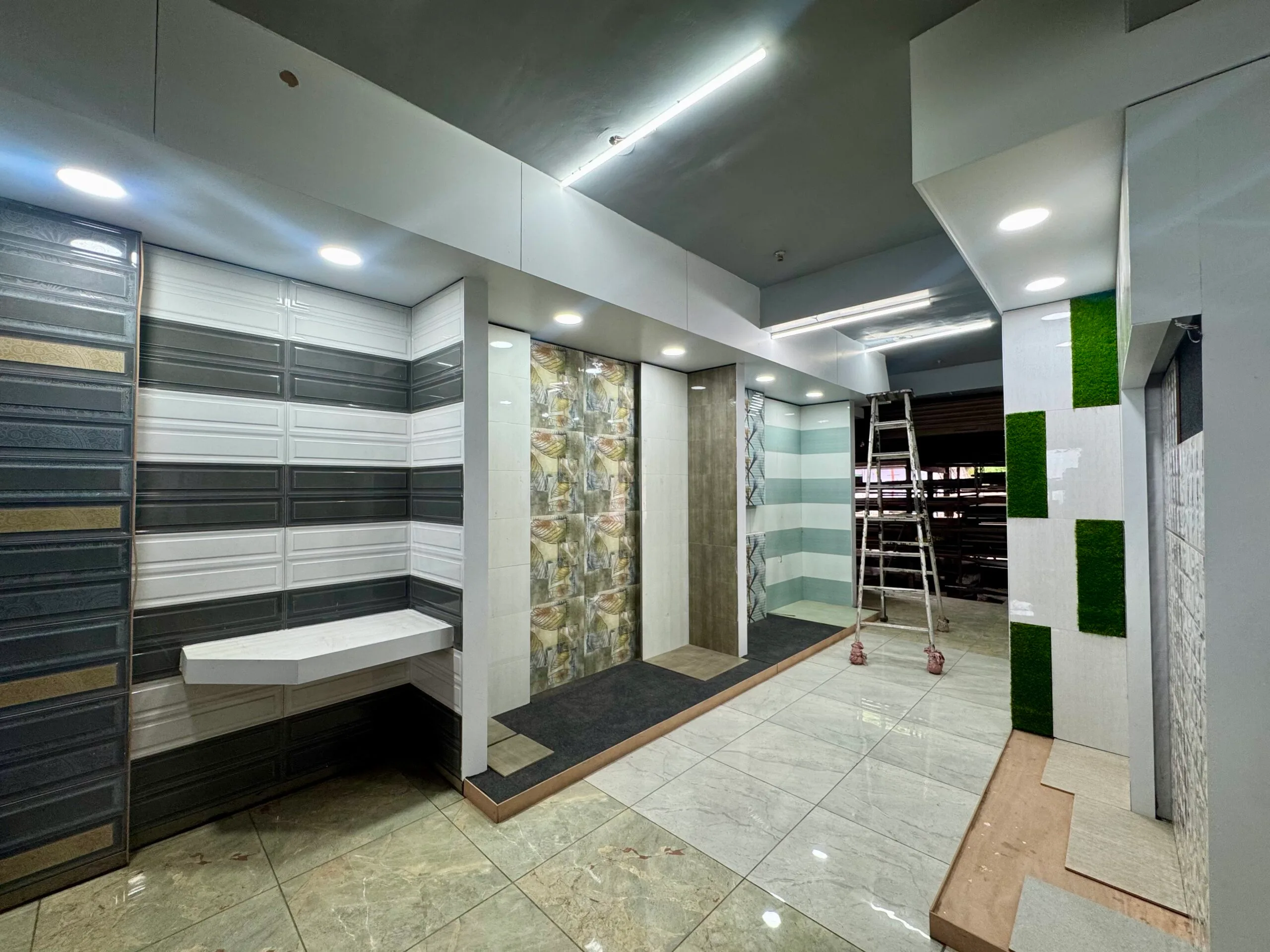 Visit our tiles showroom for the latest designs and patterns.